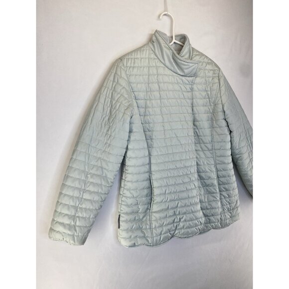 UGG ZANA PUFFER COAT MINT GREEN FLEECE JACKET W/ STAINS Women’s Size Medium - Picture 3 of 15